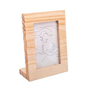 PORTA RETRATO DE MADEIRA 10CM X 15CM - WOODART