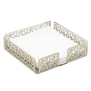 PORTA GUARDANAPOS DE AÇO INOX GARDEN CHAMPANHE 12CM X 4,5CM X 8CM - WOLFF