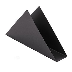 PORTA GUARDANAPOS DE AÇO INOX ESCOVADO BLACK 19CM X 4,5CM X 8,5CM - WOLFF