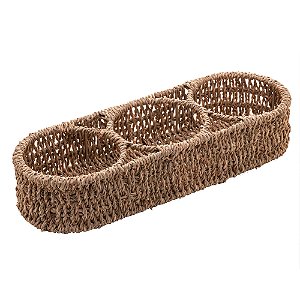 PORTA CONDIMENTOS E TEMPEROS DE SISAL 36CM X 13CM X 7CM - WOLFF