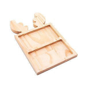 PETISQUEIRA RENA DE MADEIRA PINUS RETANGULAR 30CM X 28CM X 1,6CM - WOODART
