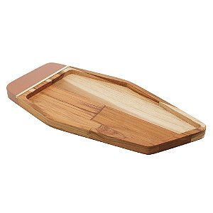 PETISQUEIRA DE MADEIRA COM FRISO TECA VERMONT TERRACOTA 40CM X 18CM X 2CM - WOLFF CRAFT