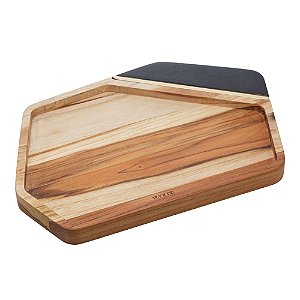 PETISQUEIRA DE MADEIRA COM FRISO TECA VERMONT BLACK 30CM X 20CM X 2CM - WOLFF CRAFT