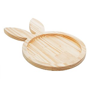 PETISQUEIRA DE MADEIRA COELHO EASTER PINUS 34CM X 23CM X 1,5CM - WOODART