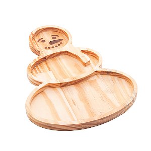 PETISQUEIRA BONECO DE NEVE EM MADEIRA PINUS 30CM X 22CM X 1,6CM - WOODART