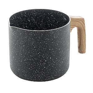 LEITEIRA EM ALUMÍNIO COM REVESTIMENTO CERÂMICO GRANILITE PRETA 12CM - WOLFF