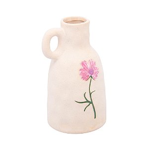 JARRO DECORATIVO DE CERÂMICA FLOR ROXA TRENTO 8,5M X 7CM X 14CM - WOLFF