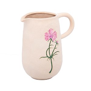 JARRO DECORATIVO DE CERÂMICA FLOR ROXA TRENTO 14,5M X 10CM X 15,5CM - WOLFF