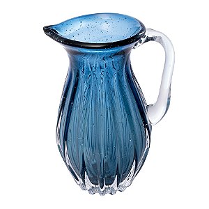 JARRA DE VIDRO ITALY AZUL 17,5CM X 13,5CM X 25,5CM - WOLFF
