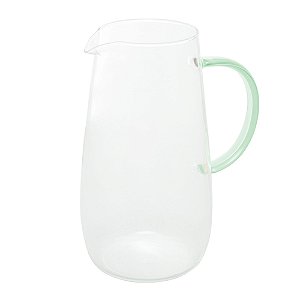 JARRA DE VIDRO BOROSSILICATO COM ALÇA E COPO FUN VERDE 1,3L - WOLFF