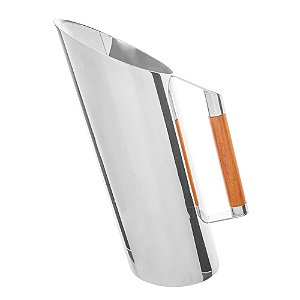 JARRA DE AÇO INOX COM CABO EM MADEIRA TECA MILAN 1,5L - WOLFF CRAFT