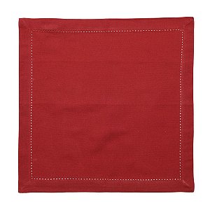 GUARDANAPO PONTO AJOUR DE ALGODÃO VERMELHO 40CM X 40CM - WOLFF