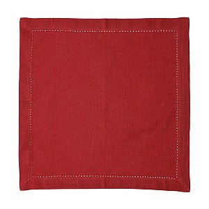 GUARDANAPO PONTO AJOUR DE ALGODÃO LUXO VERMELHO 40CM X 40CM - WOLFF