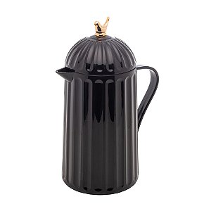 GARRAFA TÉRMICA DE PLÁSTICO BIRD PRETA 600ML - WOLFF