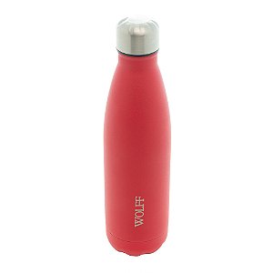 GARRAFA TÉRMICA DE AÇO INOX PAREDE DUPLA ICE VERMELHA 500ML - WOLFF