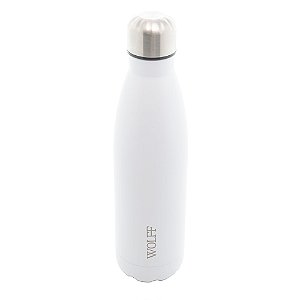 GARRAFA TÉRMICA DE AÇO INOX PAREDE DUPLA ICE BRANCA 500ML - WOLFF