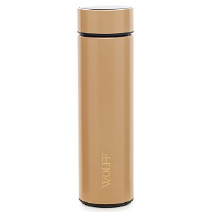 GARRAFA TÉRMICA DE AÇO INOX COM TERMÔMETRO EM LED NUDE 500ML - WOLFF
