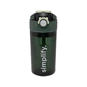 GARRAFA SQUEEZE DE POLICARBONATO COM PORTA SNACK VERDE 450ML - WOLFF