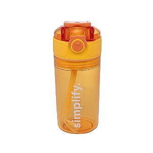 GARRAFA SQUEEZE DE POLICARBONATO COM PORTA SNACK AMARELA 450ML - WOLFF
