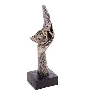 FIGURA DECORATIVA OBSERVADORA DE RESINA 9,5CM X 10,5CM X 28CM - WOLFF