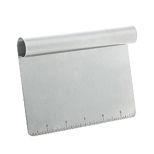 ESPÁTULA PARA CORTAR E RASPAR ALIMENTOS DE AÇO INOX 15CM X 12CM X 2CM - WOLFF