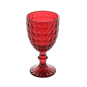 CONJUNTO 6 TAÇAS DE ÁGUA DE VIDRO ROMAN VERMELHO 345ML - WOLFF