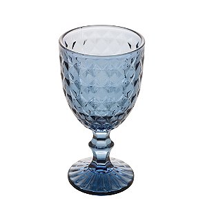 CONJUNTO 6 TAÇAS DE ÁGUA DE VIDRO ROMAN AZUL ESCURO 345ML - WOLFF