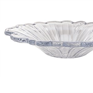 MINI PETISQUEIRA DE VIDRO MARGARIDA AZUL METALIZADO 13CM X 3CM - LYOR