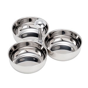 CONJUNTO 4 LUGARES AMERICANO DE PLÁSTICO SUSSEX PRATA 38CM - LYOR