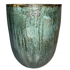 VASO VIETNAMITA DE CERAMICA IMPORTADO PARIS EXTRA MUSGO D66XA79CM