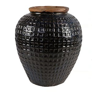 VASO RUSTICO DE INGLATERRA CERAMICA IMPORTADO AZUL 80CM