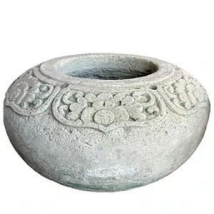 VASO BALI PEDRA ESCULPIDA D90XA45CM