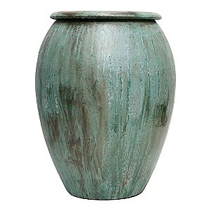VASO VIETNAMITA DE CERAMICA IMPORTADO BANGKOK MUSGO D65XA87CM