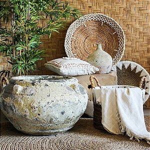 BACIA VIETNAMITA CERAMICA IMPORTADO BULGARIA ATLANTIS D65XA40CM