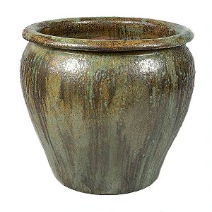 VASO VIETNAMITA DE CERAMICA IMPORTADO THAI MUSGO D72XA66CM