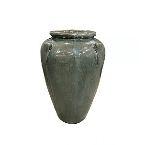 VASO VIETNAMITA DE CERAMICA IMPORTADO ROMA MOSS GREEN D47XA68CM