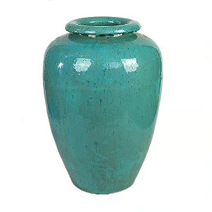 VASO VIETNAMITA DE CERAMICA IMPORTADO TURIM AQUA D47XA65CM