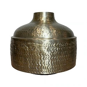 CACHEPOT GAYA EM ALPACA ENVELHECIDA IMPORTADO INDIA D38XA34CM