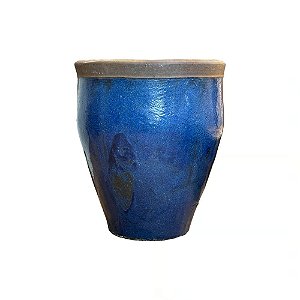 VASO CERAMICA IMPORTADO FIJI RUSTICO DE AZUL D60XA72CM