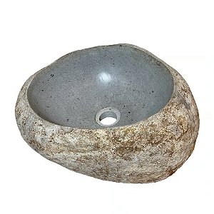 CUBA PEDRA VULCANICA NEGRA BALI EDGELESS L43XA17XP37CM