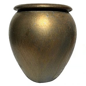 VASO VIETNAMITA DE CERAMICA IMPORTADO BANGKOK BRONZE D47XA54CM