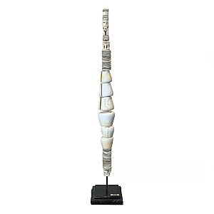 ESCULTURA BALI CONCH ART BRANCA A70CM