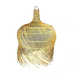 LUMINARIA PENDENTE FIBRA RATTAN IMPORTADA ARACAJU D60XA87CM