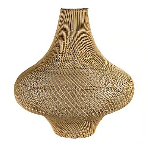 LUMINARIA PENDENTE FIBRA RATTAN IMPORTADA RIO D60XA60CM