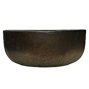 BACIA VIETNAMITA CERAMICA IMPORTADA ITALIA BRONZE D63XA27CM