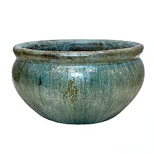 BACIA VIETNAMITA CERAMICA IMPORTADO GRECIA MUSGO D59XA32CM