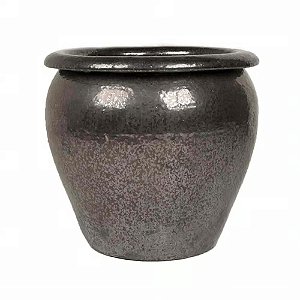 VASO VIETNAMITA DE CERAMICA IMPORTADO THAI GRAFITE D37XA35CM
