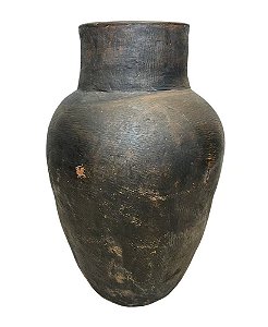 VASO DE BARRO ANTIGO MORINGA ESCURA BAHIA D38XA57CM