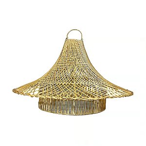 LUMINARIA PENDENTE FIBRA RATTAN IMPORTADA MACAPA D65XA40M