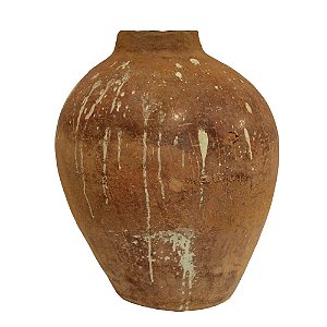VASO DE BARRO ANTIGO MORINGA TERRACOTA BAHIA D43XA54CM
